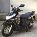 Rua gás Legal Scooter moto 125cc preta 